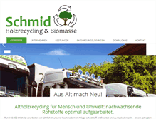Tablet Screenshot of holzrecycling-schmid.de